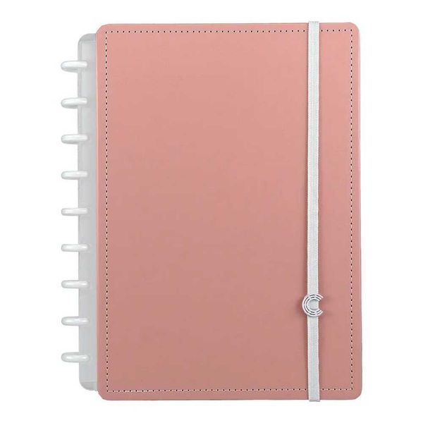 CADERNO MEDIO ROSE PASTEL CADERNO INTELIGENTE