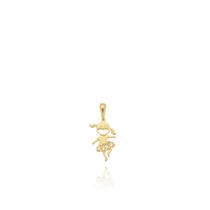 Pingente filha bailarina com zirconias banhado ouro