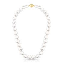 Colar com Pérolas Shell Júlia com fecho íma banhado em ouro