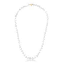 Colar de Pérolas de Água Doce Marianna com fecho magnético banhado em ouro 18k