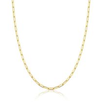 Corrente choker elos lisa 2,5mm banhada ouro 18k semijoia