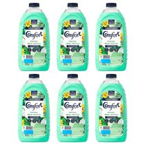 Caixa com 6 Amaciante Comfort de Roupa Brisa Tropical Com Toque De Coco Frasco 1,8L