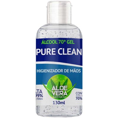 Álcool Gel 70% Pure Clean Kit 6 Unidades 130ml Cada 70% Inpm
