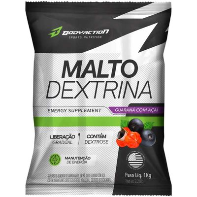 2x Maltodextrina Malto Dextrin 1kg Guaraná Com Açaí Morango