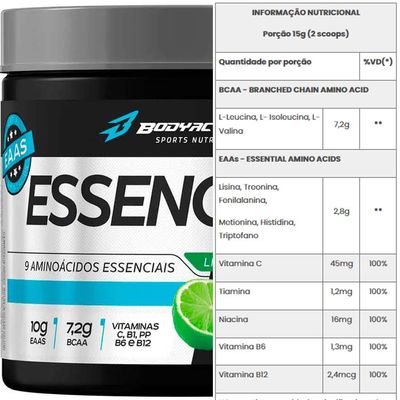 Essencial 9 Eaa Aminoácidos 225g + Palatinose 300g Limonada