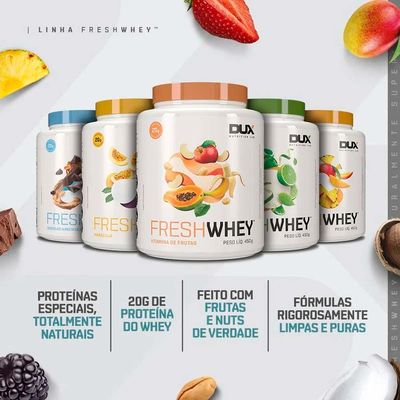 Fresh Whey Dux 450G 3W Isolado Sabor Coco e Abacaxi
