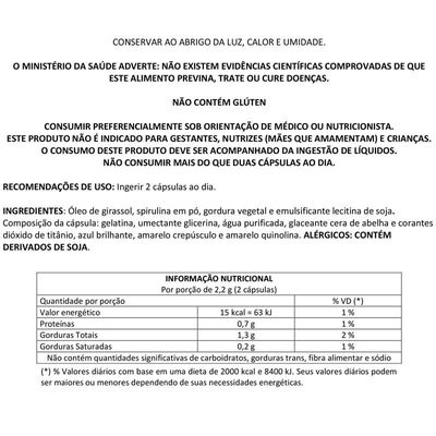 Spirulina 1100mg com 120 cápsulas Up Sports Nutrition