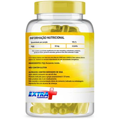 Pqq 10mg Poderoso Antienvelhecimento com 60 cápsulas