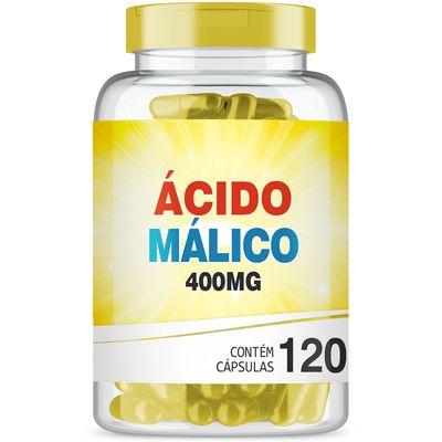 Ácido Málico 400mg com 120 cápsulas