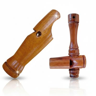 Apito Inhambu De Madeira Modelo 01 + Apito Saracura