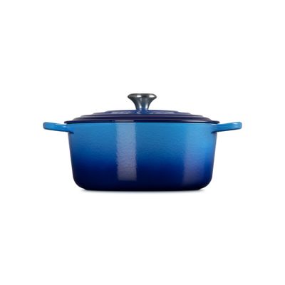 PANELA LE CREUSET REDONDA SIGNATURE EM FERRO FUNDIDO 18CM AZURE BLUE 21177182202430