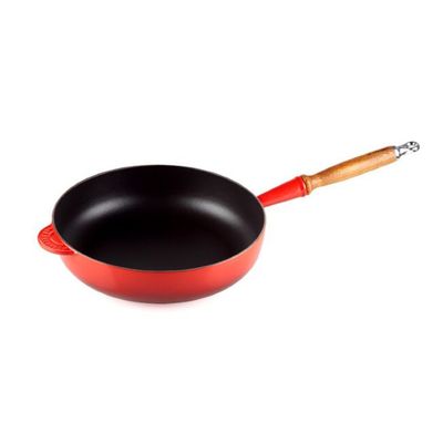 FRIGIDEIRA SAUTE LE CREUSET C/ CABO DE MADEIRA 28CM VERMELHO