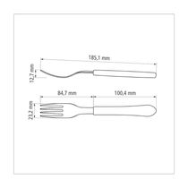 Kit 6 Garfo de Mesa Tramontina Leme Inox Preto