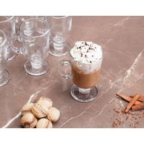 Jogo 6 Caneca Xicara Cappuccino Mocha Vidro 114 ml - Lyor