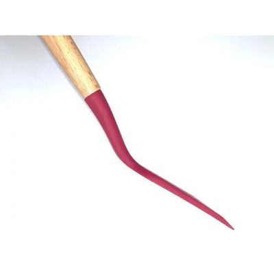Espatula Vazada Silicone Vermelho Cabo Madeira 32 Cm - Well
