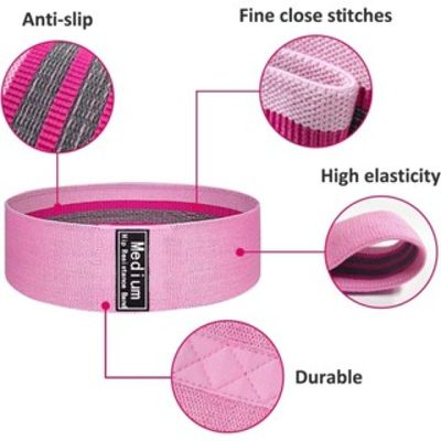 Conjunto de faixas de resistência para pernas e bumbum, esportes, quadril, tecido resistente a tecido Kit 3 LARGOS