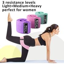 Conjunto de faixas de resistência para pernas e bumbum, esportes, quadril, tecido resistente a tecido Kit 3 LARGOS