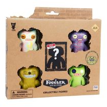 Kit com 5 Mini Bonecos Fuggler 6cm Verde, Tie-Dye, Rx e Amar