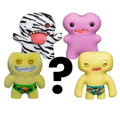 Kit com 5 Mini Bonecos Fuggler 6cm Zebra, Rosa, Verde e Amar