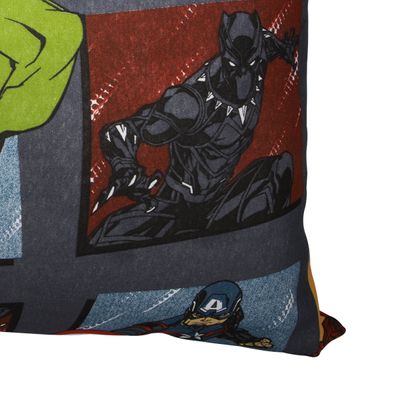 Fronha Avulsa KazzaVip Malha 100% Algodão Disney Estampada Avengers Black 48cmx68cm Cinza