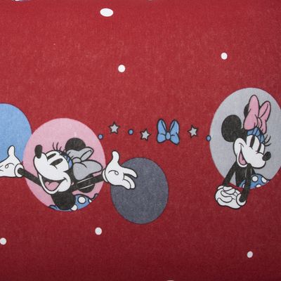Fronha Avulsa KazzaVip Malha 100% Algodão Disney Estampada Minnie Feliz Red 48cmx68cm Vermelho