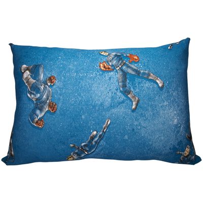 Fronha Avulsa KazzaVip Malha 100% Algodão Disney Estampada Quarteto 48cmx68cm Azul