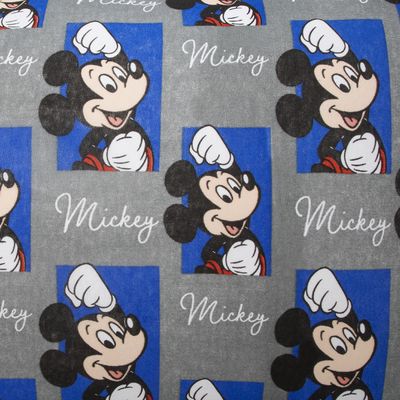 Fronha Avulsa KazzaVip Malha 100% Algodão Disney Estampada Mickey Quadros 48cmx68cm Cinza