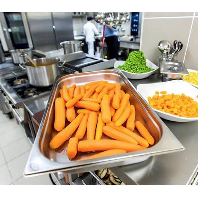Kit 8 Cubas Gastronomica Inox GN 1/1x100mm Brasinox