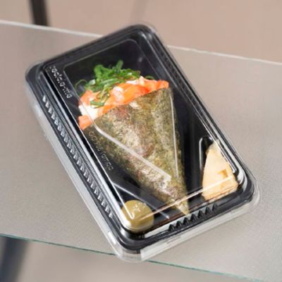 100un Embalagem Temaki Oriental GO908 510ml Preto Galvanotek