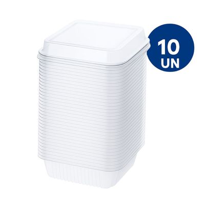 10un Embalagem para Doce Quadrado 200ml G650 Galvanotek