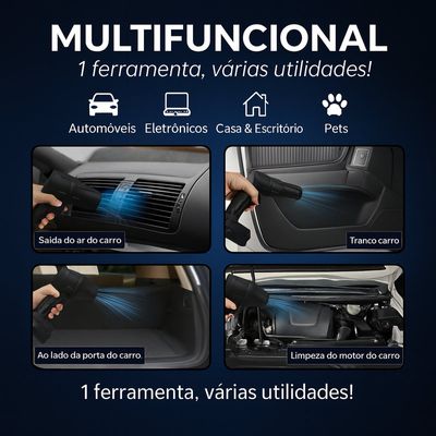 Soprador de Ar Turbo Portátil 48v Recarregável 02 Baterias