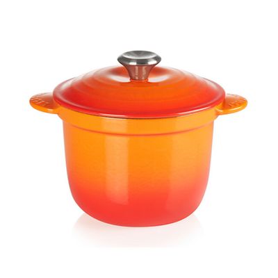 PANELA DE ARROZ COM TAMPA INTERNA LE CREUSET 18CM LARANJA
