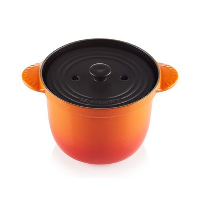 PANELA DE ARROZ COM TAMPA INTERNA LE CREUSET 18CM LARANJA