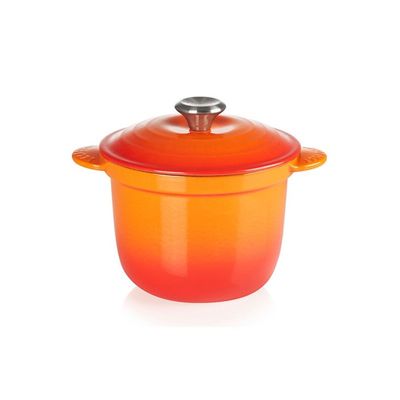 PANELA DE ARROZ COM TAMPA INTERNA LE CREUSET 18CM LARANJA