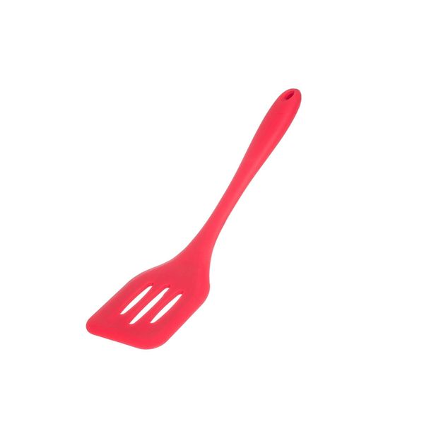 Espatula de Silicone Perfurada Utensilio Cozinha Vermelho 1un
