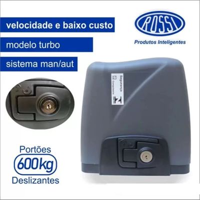 Kit Motor Deslizante Portão Dz Nano Turbo Rossi 3 Mts