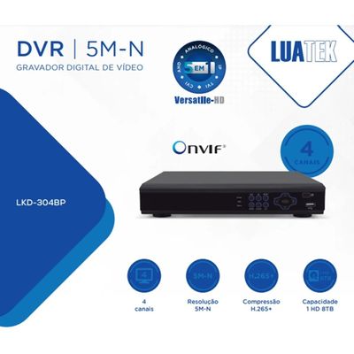 Gravador Digital Vídeo Circuito Int Hd 4 Ch Cftv Dvr