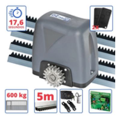 Kit Motor Rossi Deslizante Nano 36 5 Metros 2 Control 600kg 220v