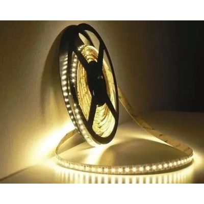 Fita Led Rolo 5m 3528 Branco Quente Dupla Face Prova D'agua