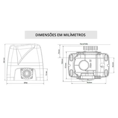 Kit Motor Rossi Dz Atto Turbo Portão De Correr 220v