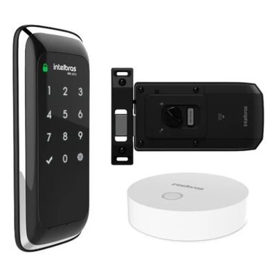 Kit Fechadura Digital Intelbras Ifr1001 Com Ica1001
