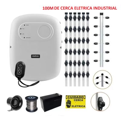 Kit Cerca Elétrica Intelbras Industrial 100 Metros Big Haste