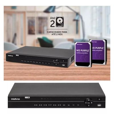 Dvr Gravador de vídeo 32 canais Intelbras MHDX 1232 + HD 2TB