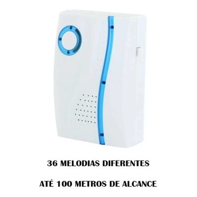 Campainha Residencial Wireless Sem Fio Resistente