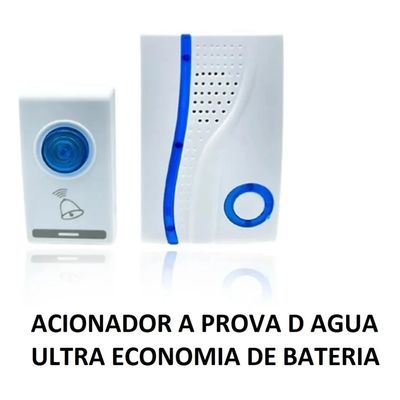 Campainha Residencial Wireless Sem Fio Resistente