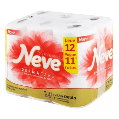 Papel Higienico Neve Folha Dupla Leve 12 Pague 11 Rolos