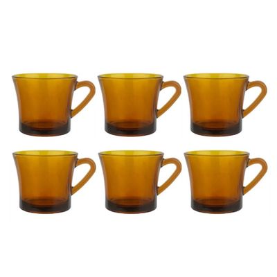 Jogo Xicaras Cha Cafe Vidro Nature Cristal 12 pcs