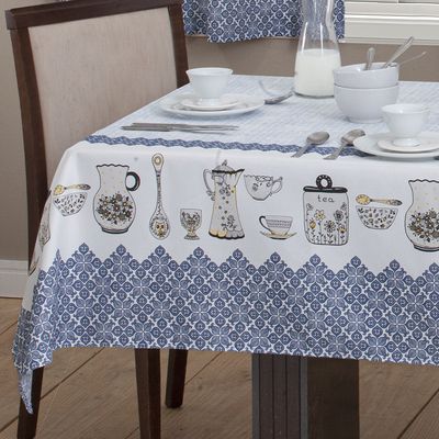 Toalha Mesa Casa Alegre 1,45x1,45m Lurdes Realce Premium