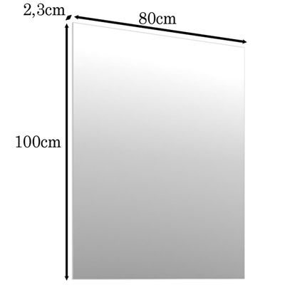 Espelho Para Banheiro Com Painel Branco 80x100 B06 Beta - Lyam Decor