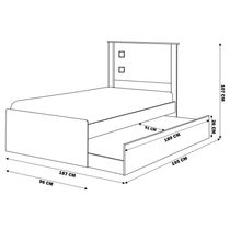 Cama Bibox Solteiro Reino Off White - Gran Belo